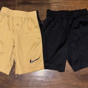 Nike Kids' Tan and Black Shorts Duo